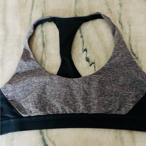 Lululemon Athletica Gray and Black Sports Bra